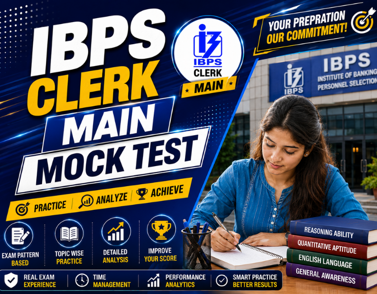 🏦 IBPS Clerk Main Pinnacle – 25 Full-Length Mock Test Series