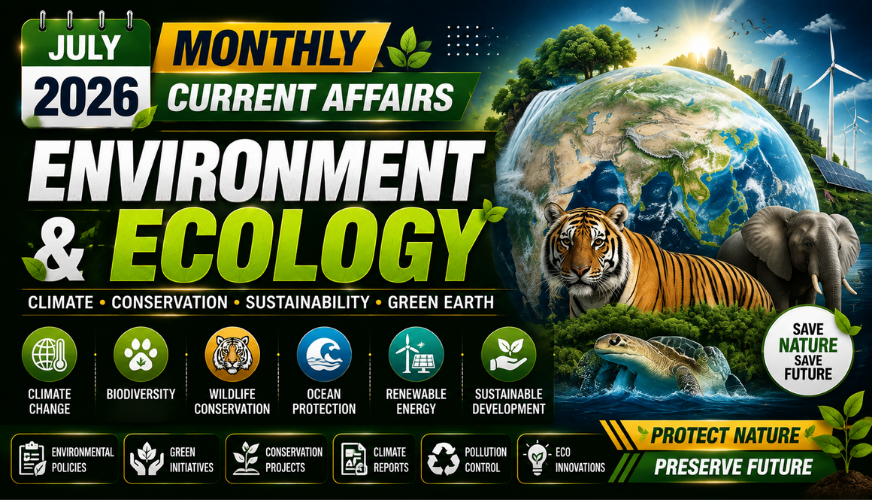 🌱 July 2026 Environment & Ecology Current Affairs | Climate, Conservation & Green Initiatives