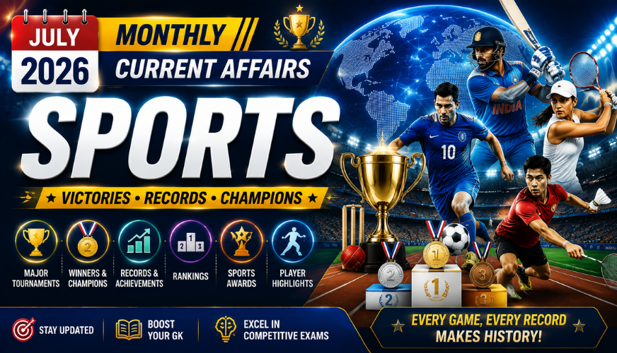 🏅 July 2026 Sports Current Affairs | Major Events, Winners & Records