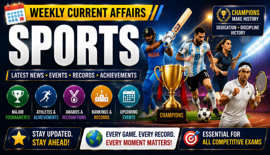 🏅 Sports Current Affairs 2026 | Latest Sports News, Events, Records & Achievements